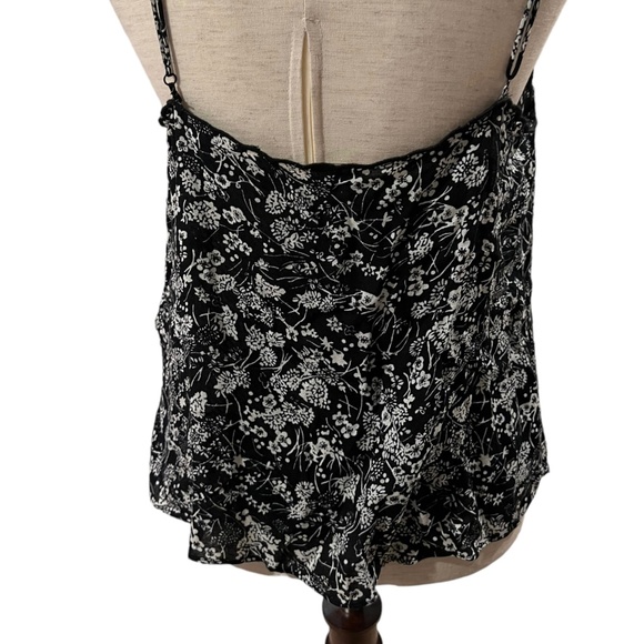 Intimately Free People Black Kora Floral Printed Woven Cami Tank Adjust Straps - Picture 5 of 12